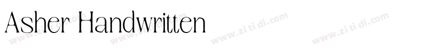 Asher Handwritten字体转换